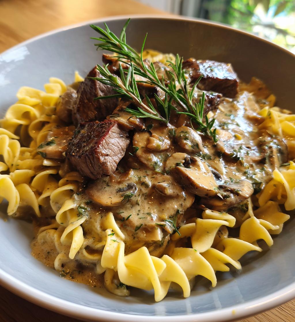 easy beef stroganoff - detail 1