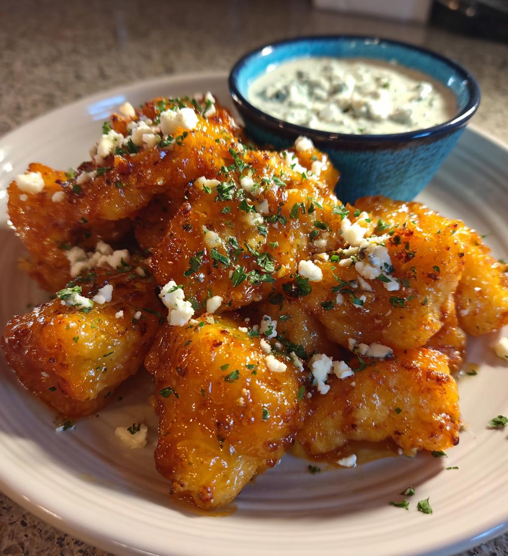 easy buffalo garlic chicken bites recipe - detail 1