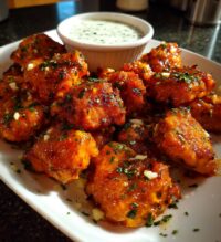 easy buffalo garlic chicken bites recipe