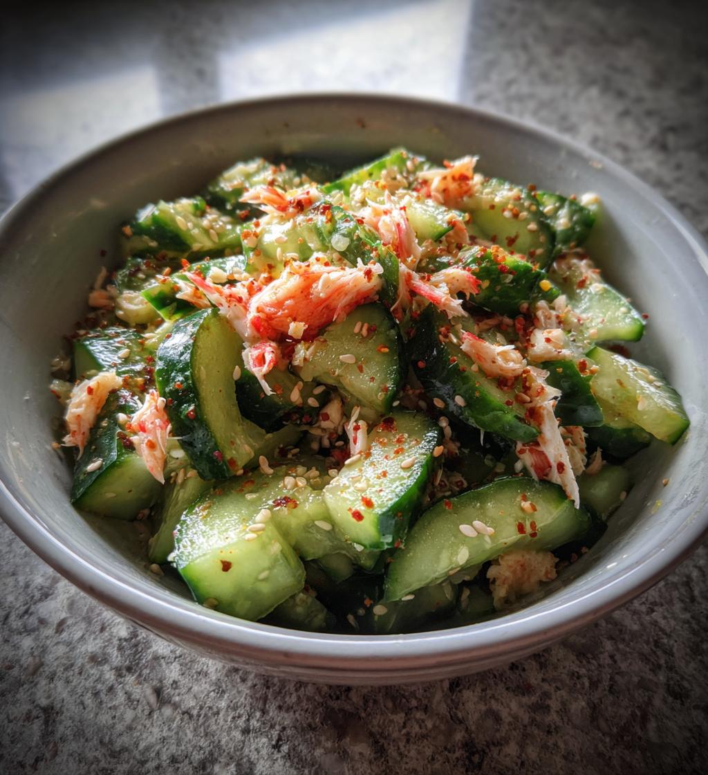 easy california roll cucumber salad - detail 1