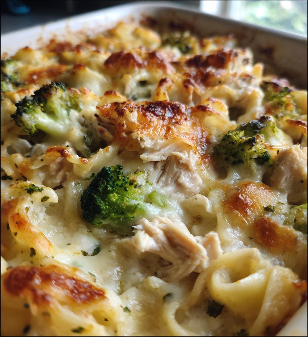 easy chicken alfredo casserole