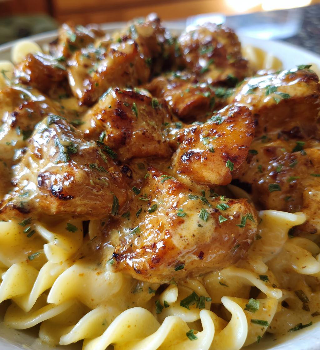 easy garlic butter chicken bites spicy cajun alfredo recipe - detail 1