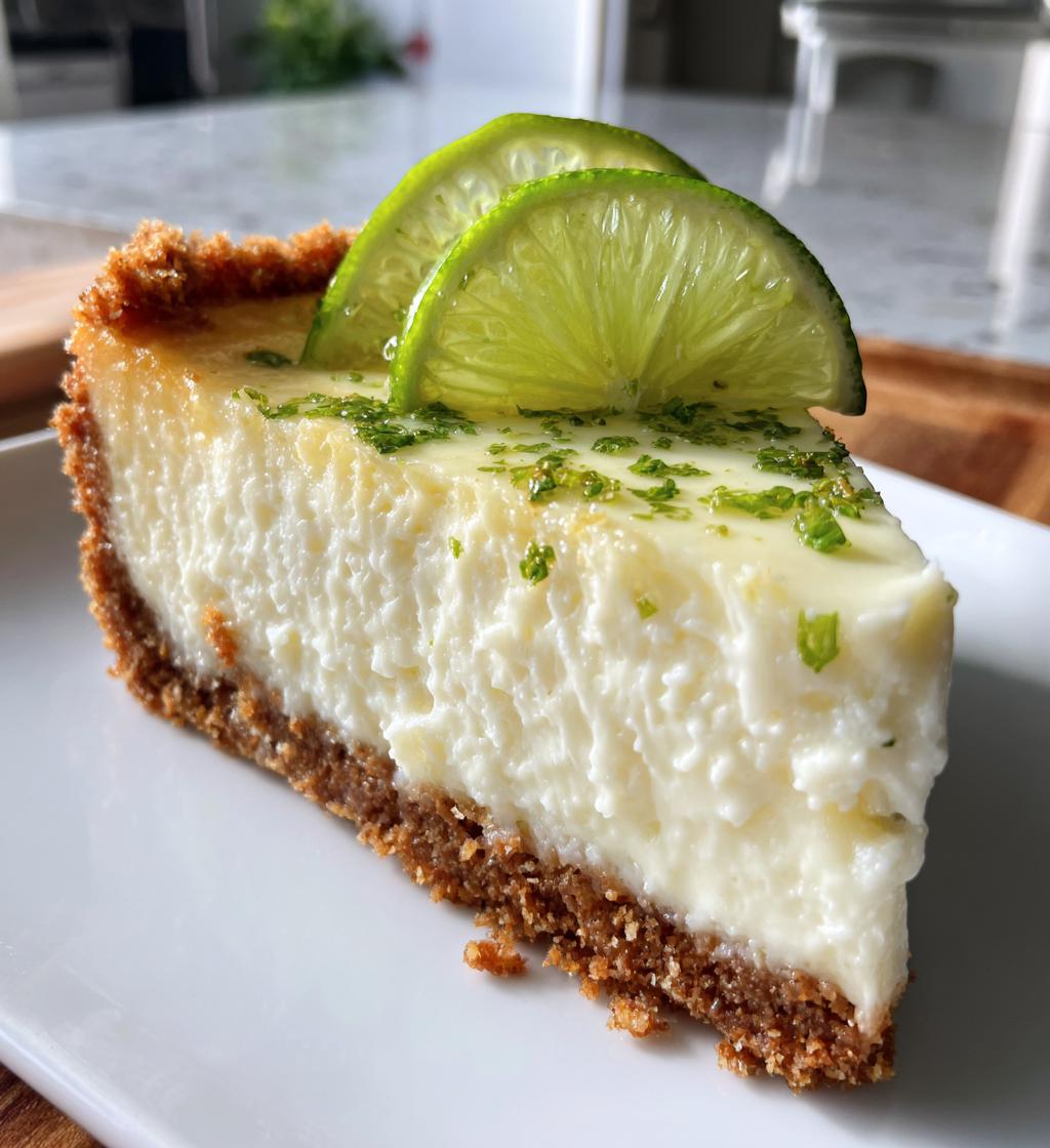 easy greek yogurt lime cheesecake - detail 1