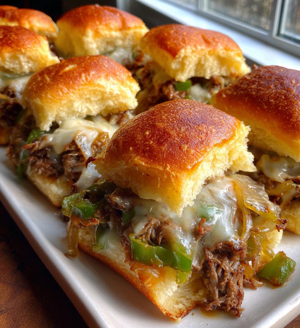 easy philly cheesesteak sliders