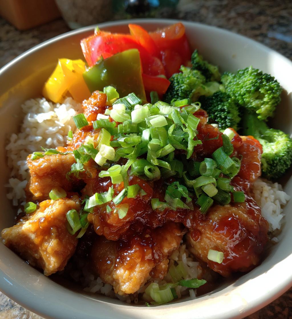 easy sweet chili chicken bowl recipe - detail 1