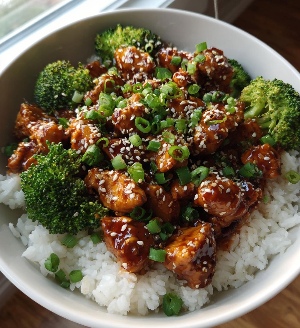 easy teriyaki chicken bowl - detail 1