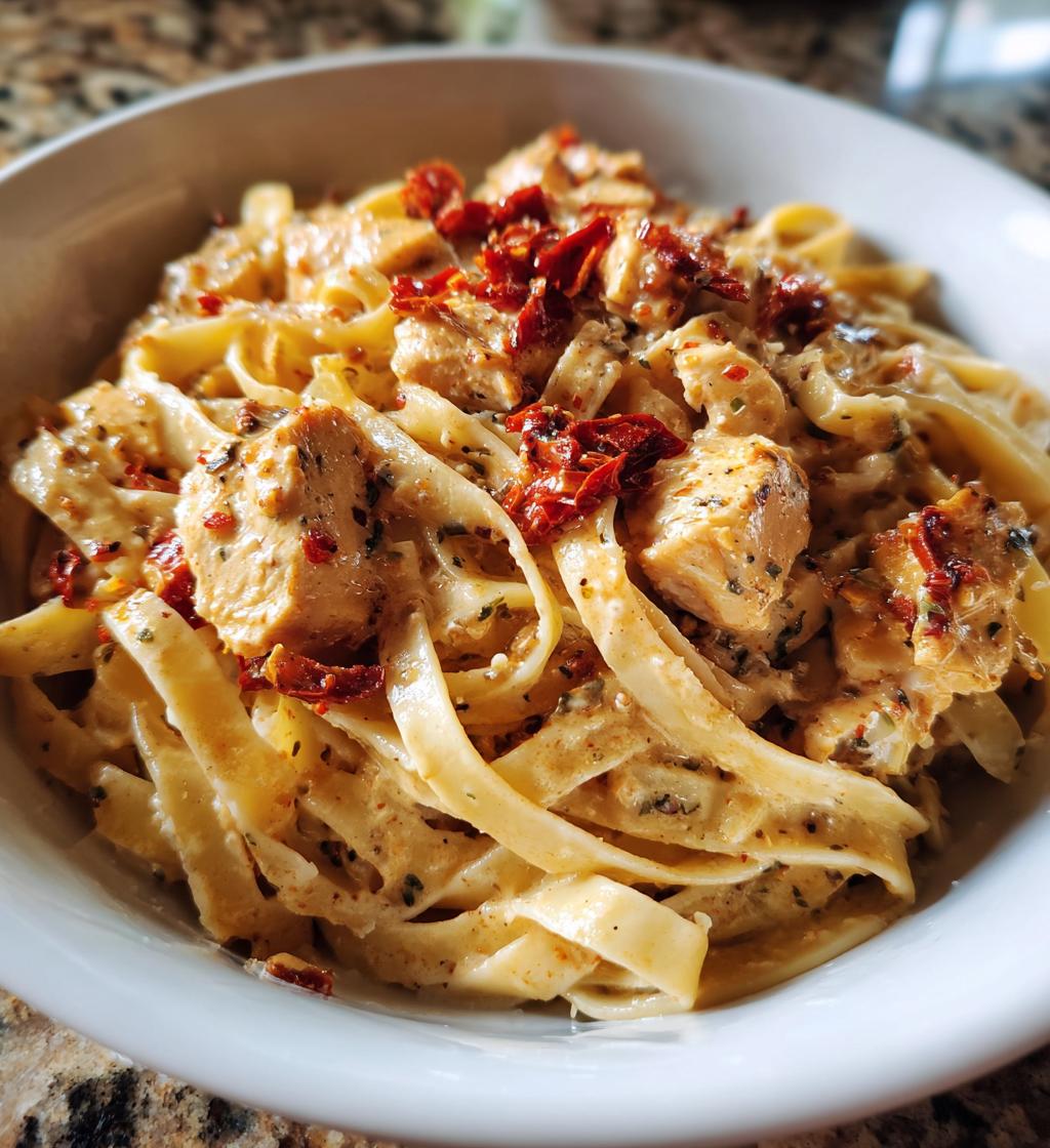 easy tuscan garlic chicken bites sun dried tomato cajun alfredo pasta recipe