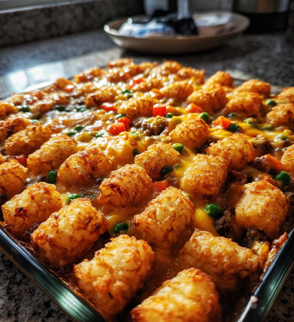 easy weeknight tater tot casserole - detail 1
