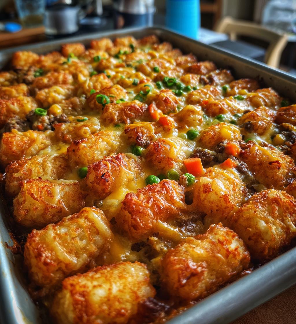 easy weeknight tater tot casserole - detail 1