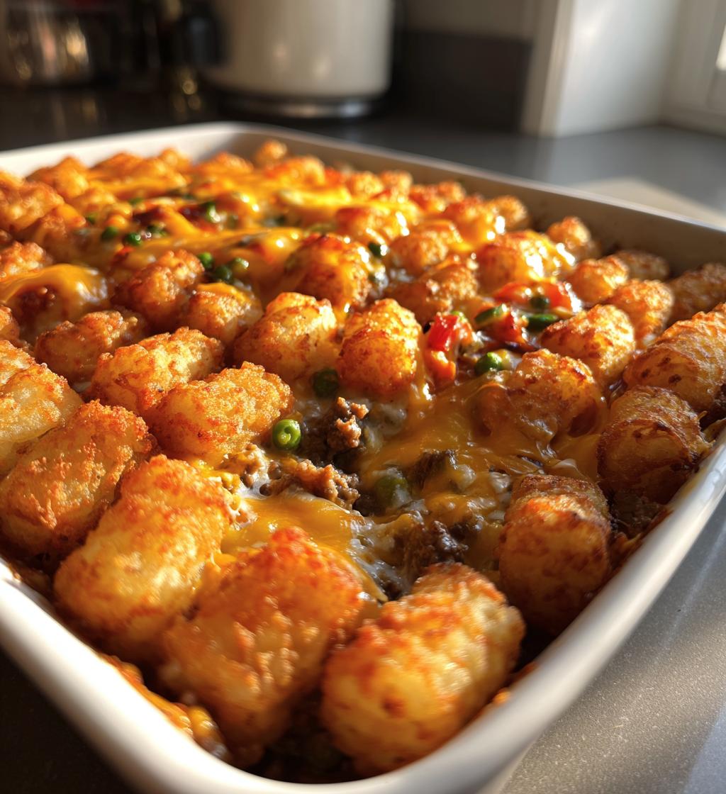 easy weeknight tater tot casserole