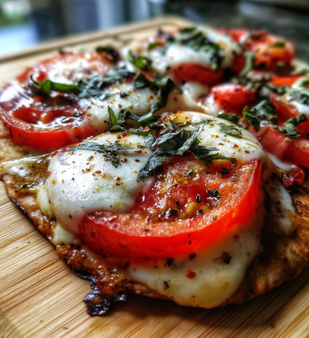 flatbread pizza margherita - detail 1