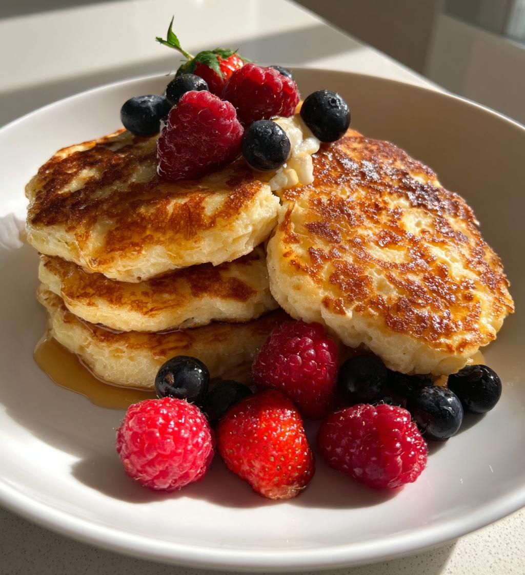 flourless cottage cheese pancakes - detail 1
