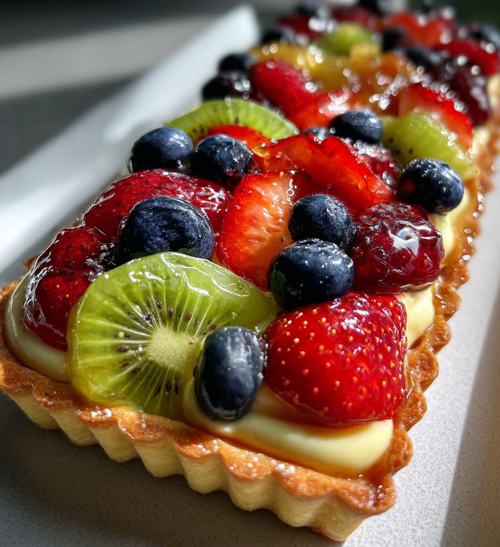 french fresh fruit tart - detail 1