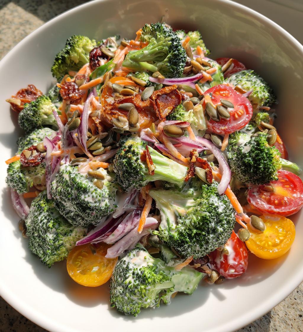 fresh crunchy broccoli salad