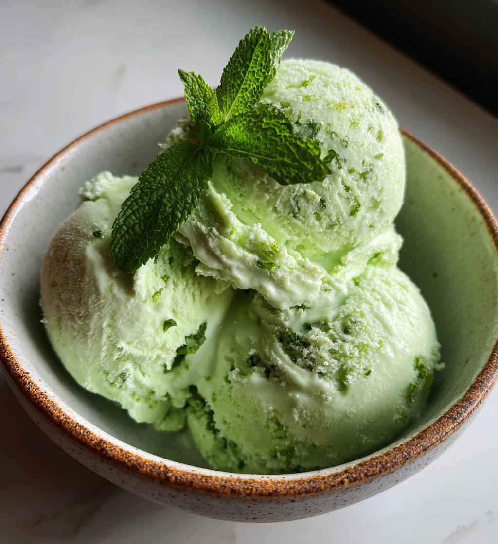 fresh mint ice cream