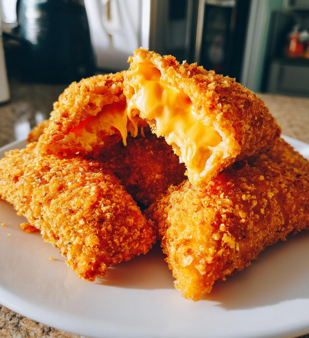 fried cheese stuffed doritos - detail 1