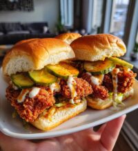 fried chicken sliders