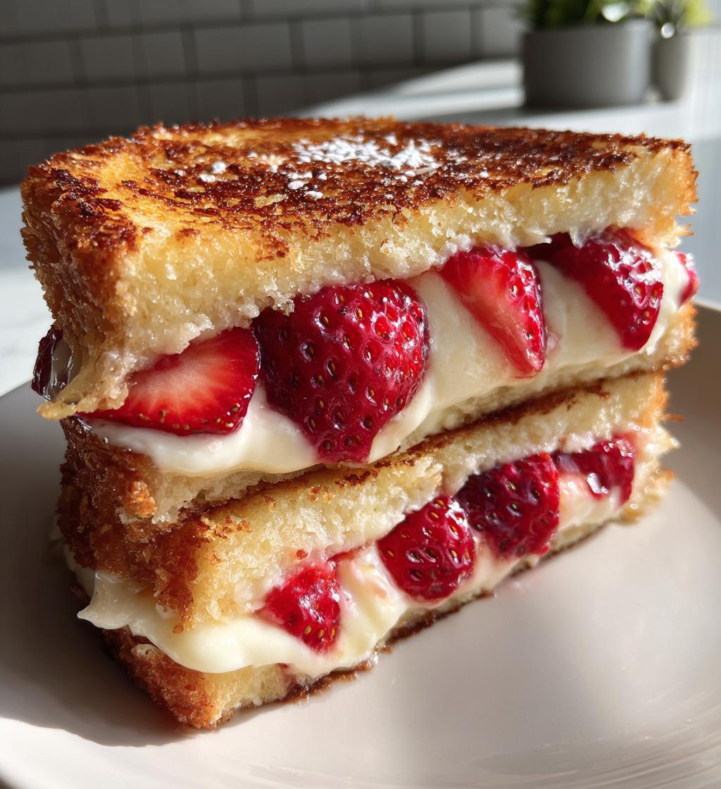 fried strawberry cheesecake sandwiches