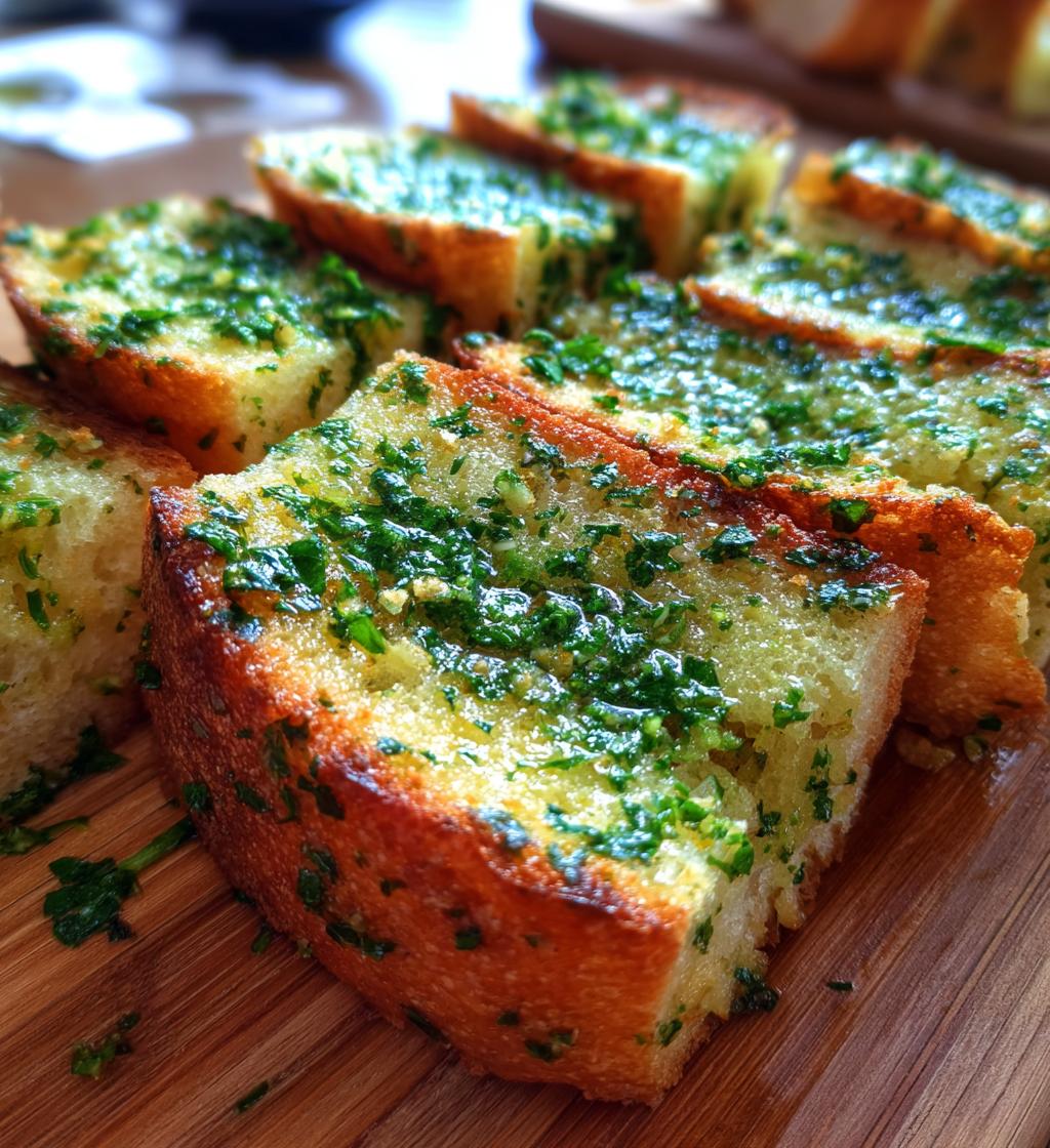 garlic bread with sliced bread