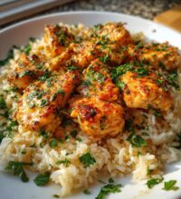 garlic butter chicken and rice