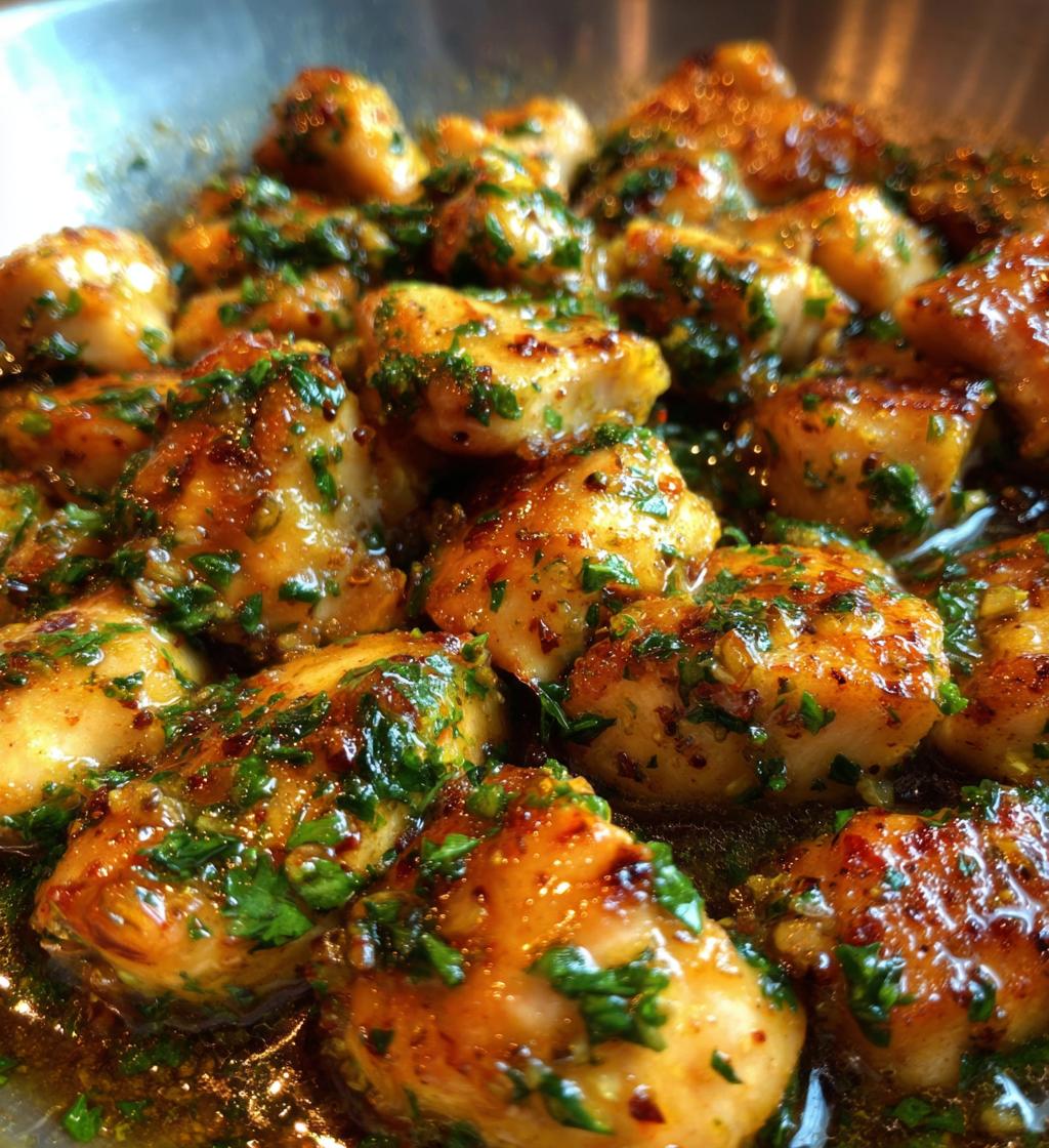 garlic butter chicken bites - detail 1