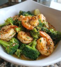 garlic butter shrimp and broccoli