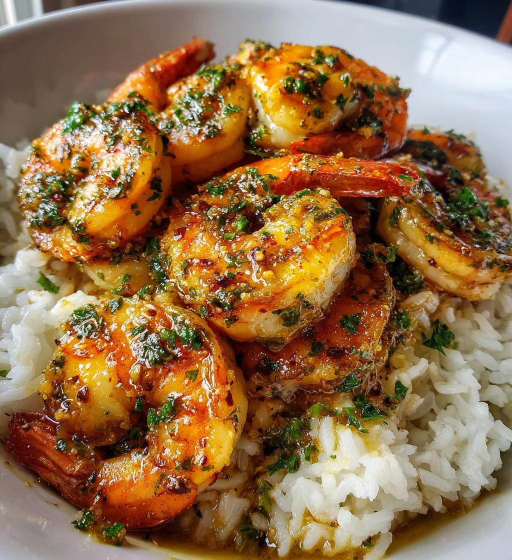 garlic butter shrimp and rice