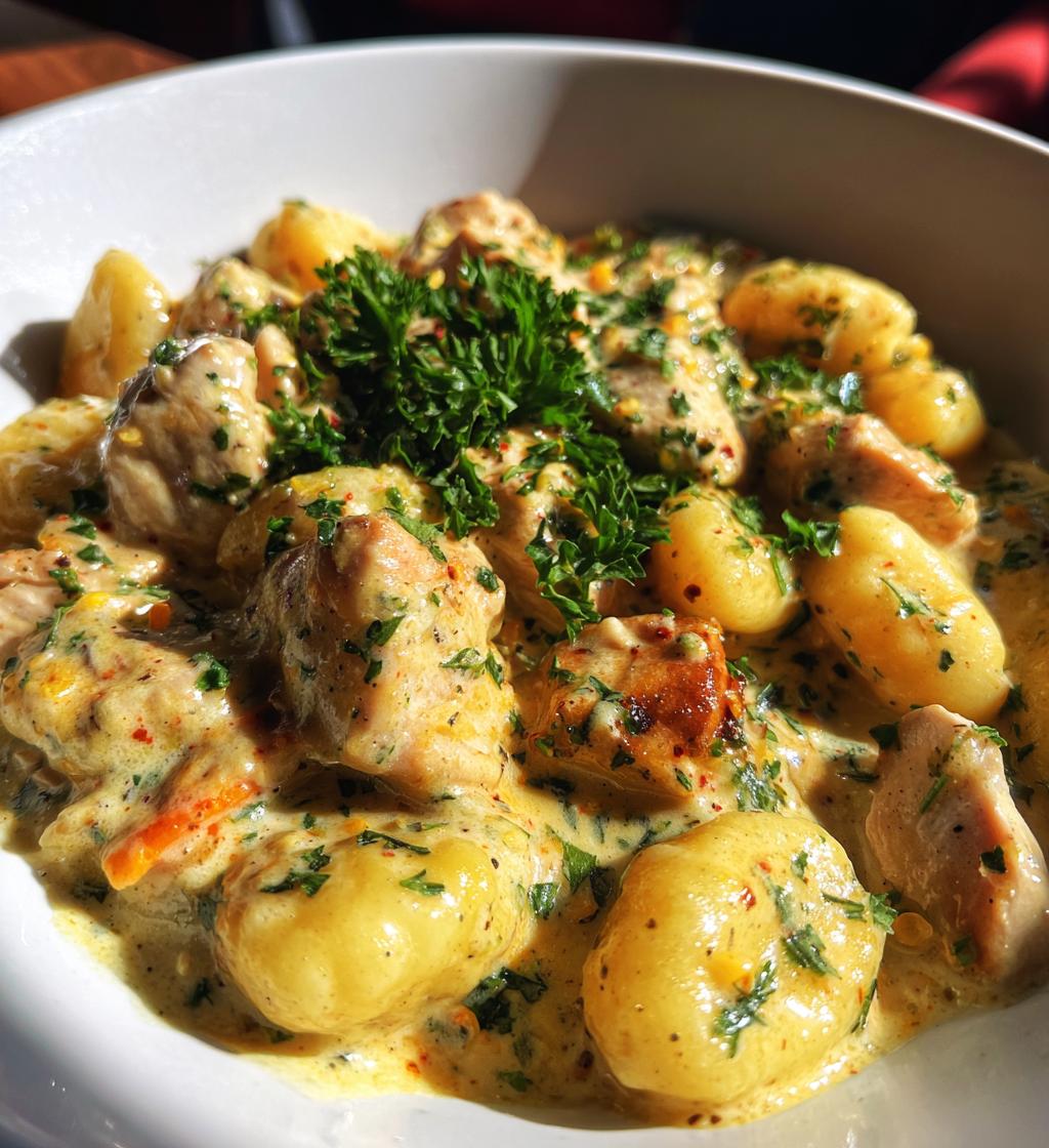 garlic chicken gnocchi skillet - detail 1