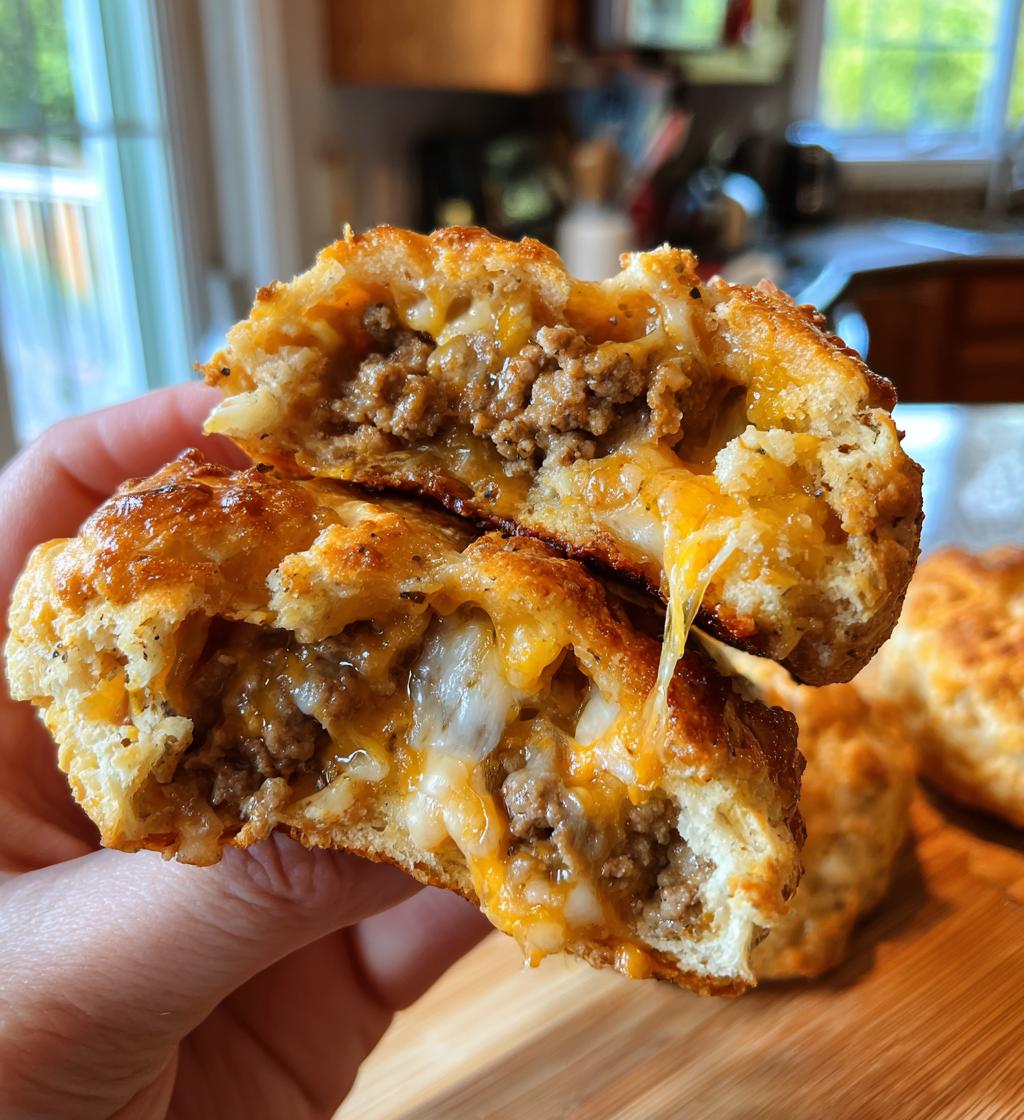 garlic parmesan cheeseburger bombs - detail 1