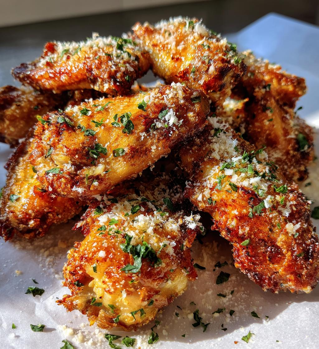 garlic parmesan wings - detail 1