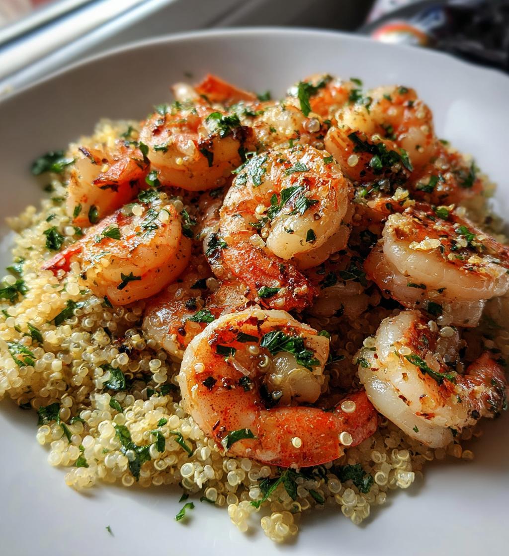 garlic shrimp quinoa