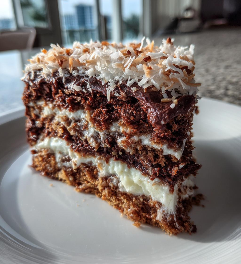 german chocolate poke cake 2