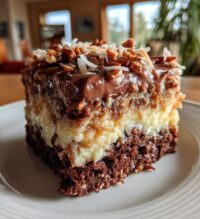 german chocolate poke cake