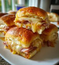 glazed ham and cheese sliders