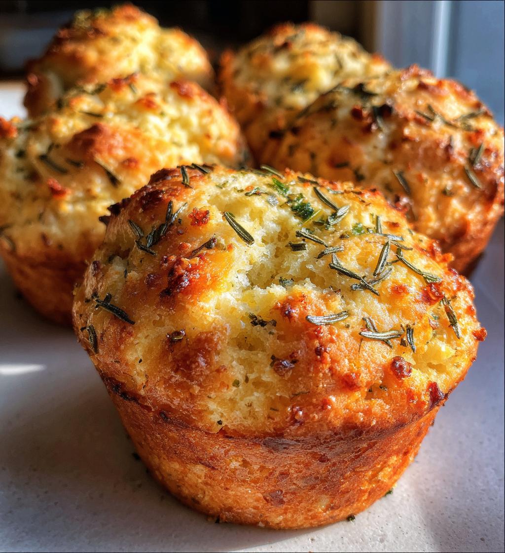 golden crust garlic rosemary focaccia muffins - detail 1