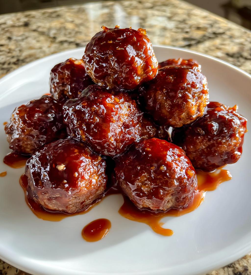 grape jelly meatballs - detail 1