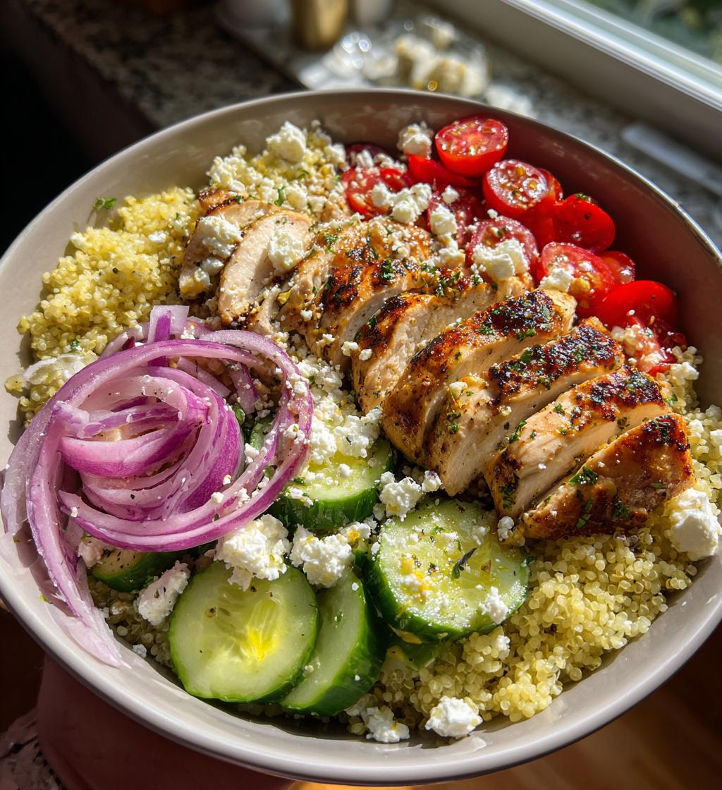 greek chicken bowls