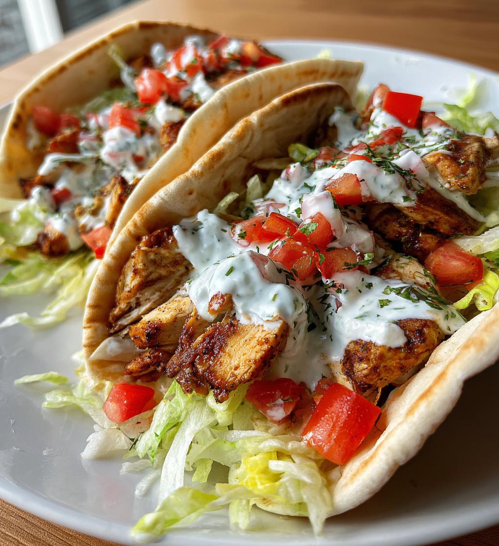 greek chicken gyros - detail 1
