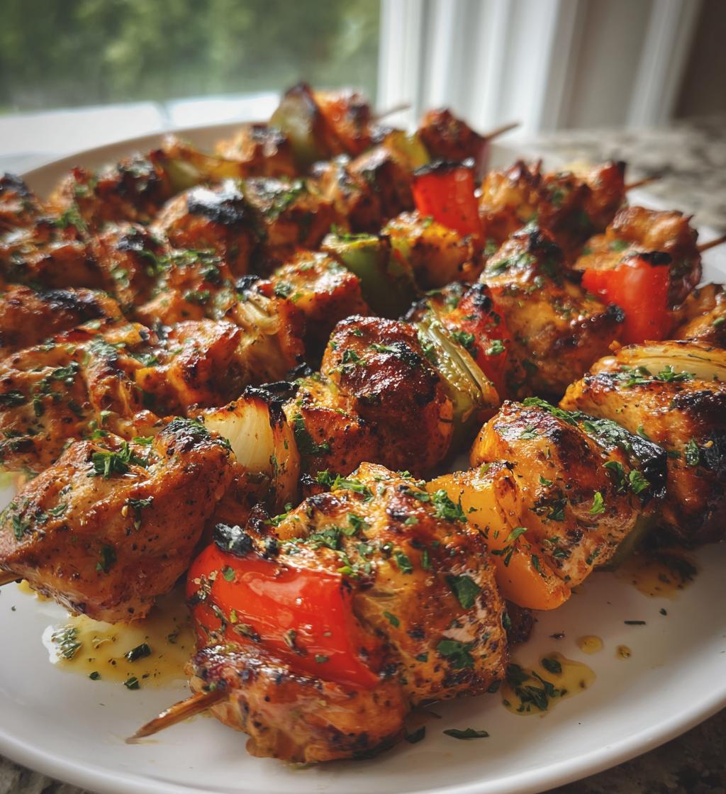 greek marinated chicken kabobs - detail 1
