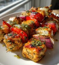 greek marinated chicken kabobs