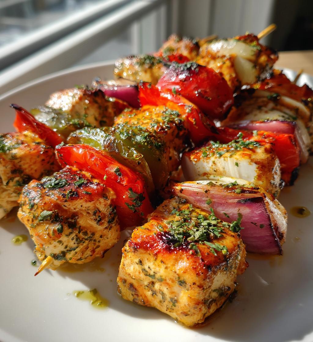 greek marinated chicken kabobs