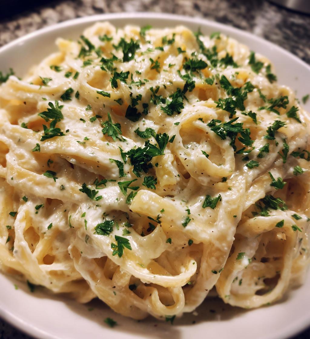 greek yogurt alfredo pasta