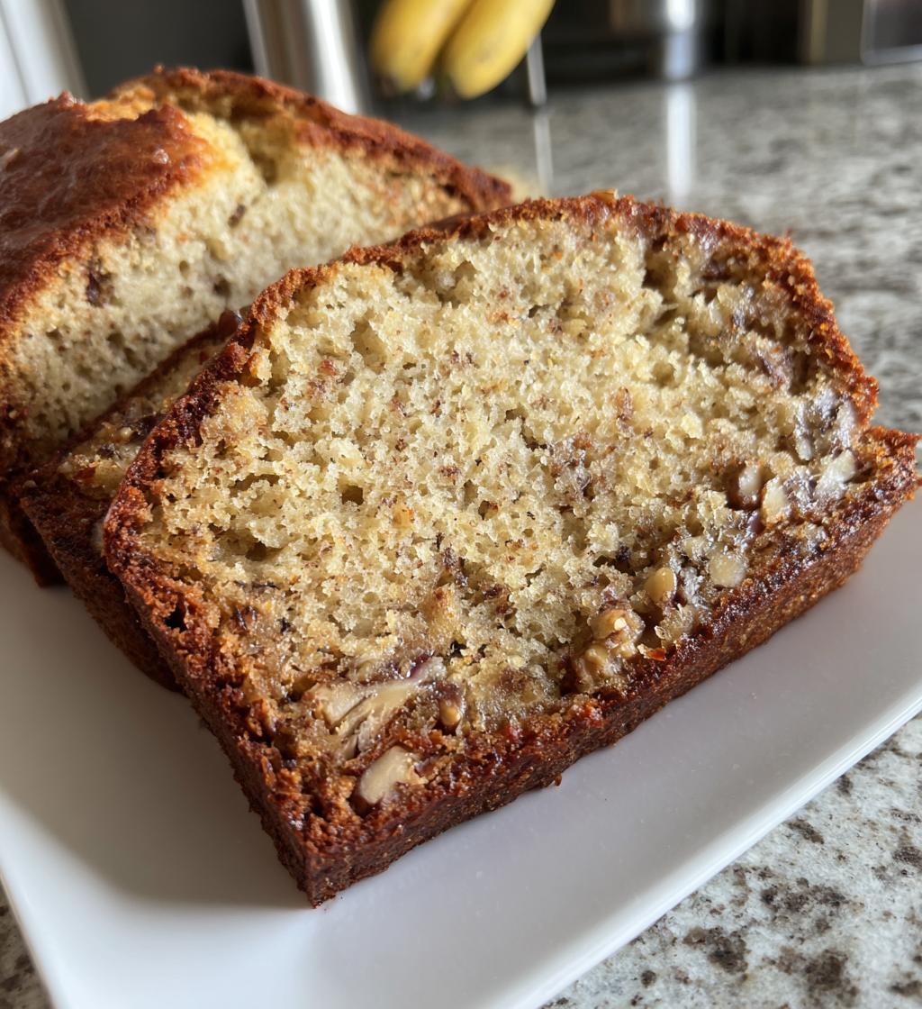 greek yogurt banana bread - detail 1