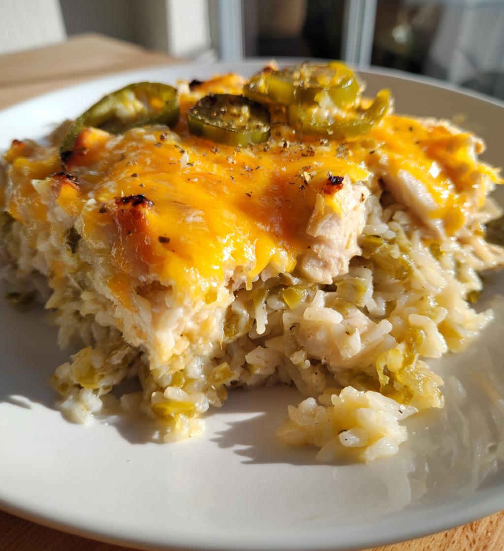 green chile chicken and rice casserole