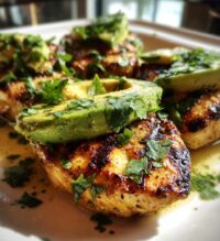 grilled california avocado chicken