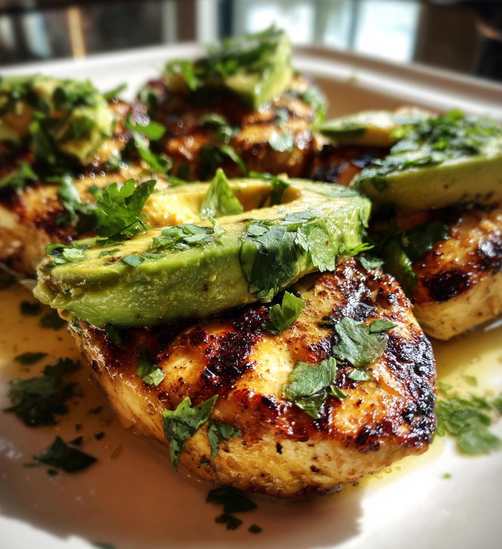 grilled california avocado chicken