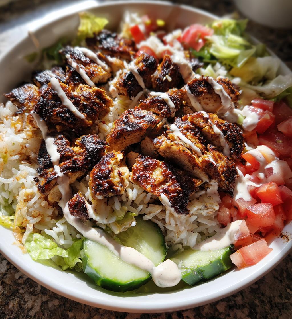 grilled chicken shawarma bowl