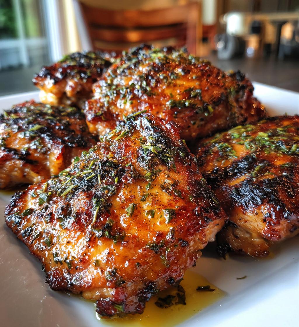 grilled chicken thighs - detail 1