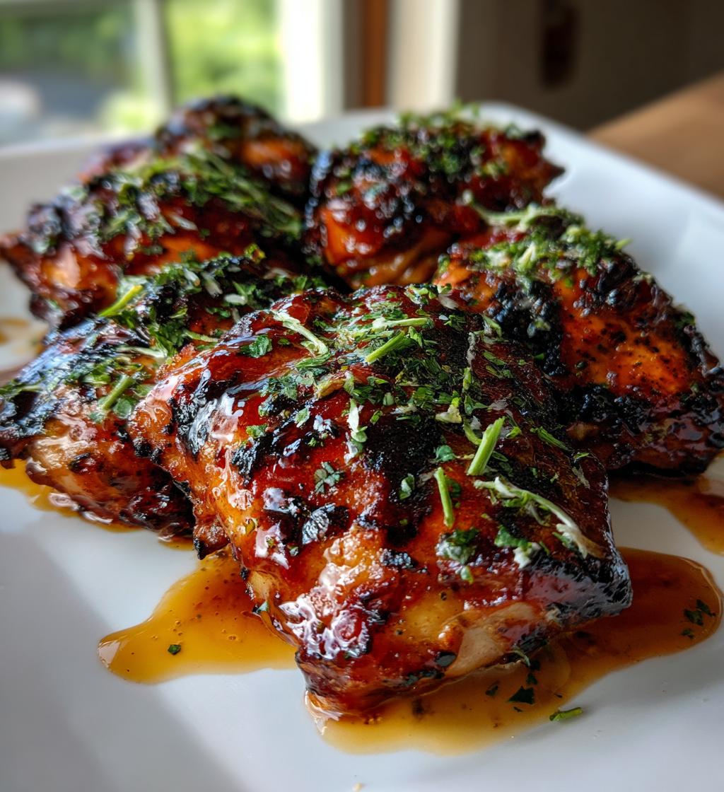 grilled honey buffalo chicken thighs - detail 1
