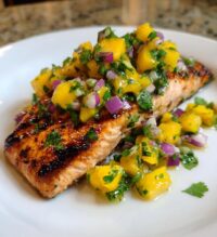 grilled salmon with mango salsa